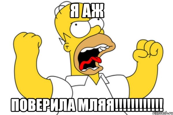 Я аж поверила мляя!!!!!!!!!!!!, Мем Разъяренный Гомер