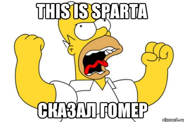 this is sparta сказал гомер, Мем Разъяренный Гомер