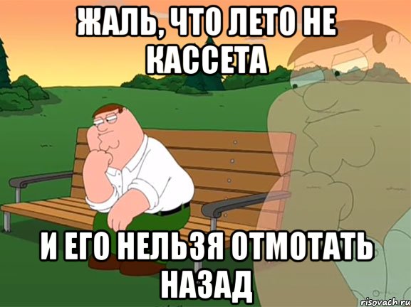 жаль, что лето не кассета и его нельзя отмотать назад, Мем Задумчивый Гриффин