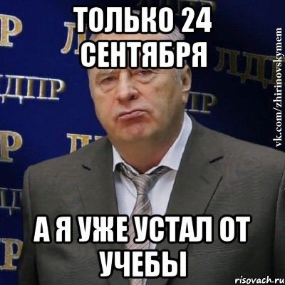 только 24 сентября А я уже устал от учебы, Мем Хватит это терпеть (Жириновский)