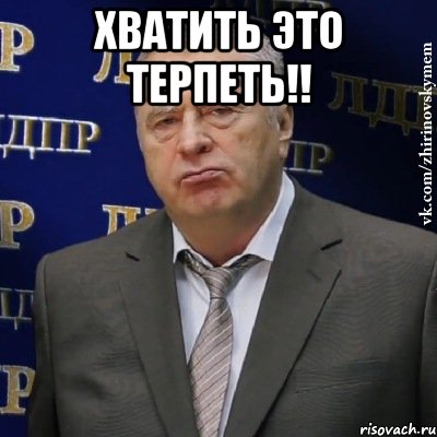 ХВАТИТЬ ЭТО ТЕРПЕТЬ!! , Мем Хватит это терпеть (Жириновский)