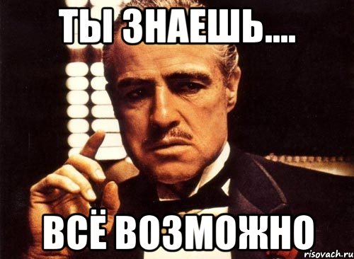 ты знаешь.... всё возможно, Мем крестный отец