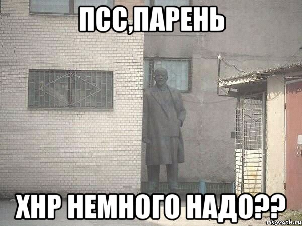 Псс,ПАРЕНЬ ХНР немного надо??, Мем  Ленин за углом (пс, парень)