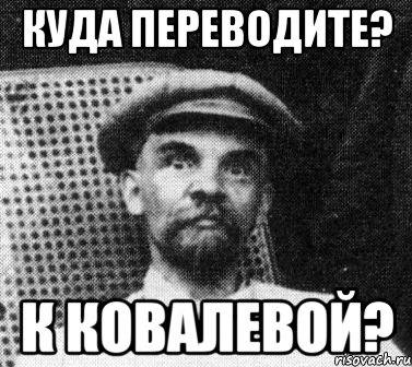 куда переводите? к ковалевой?, Мем   Ленин удивлен