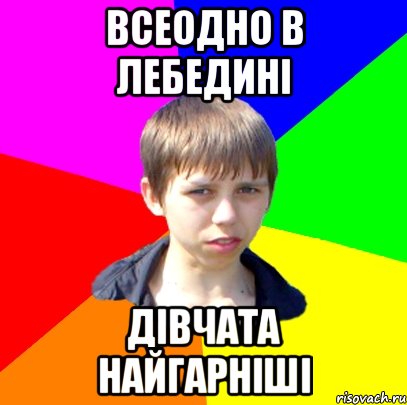 Всеодно в Лебедині дівчата найгарніші, Мем Лысый лыс