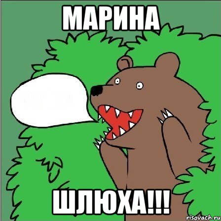 Марина Шлюха!!!, Мем Медведь-шлюха