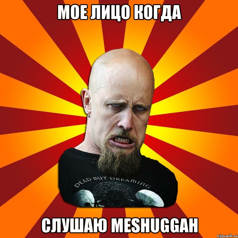 Мое лицо когда слушаю Meshuggah, Мем Мое лицо когда