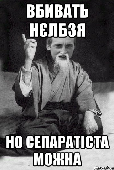 вбивать нєлбзя но сепаратіста можна, Мем Мудрий паца