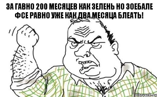 За гавно 200 месяцев как зелень но зоебале фсе равно уже как два месяца БлеатЬ!, Комикс Мужик блеать