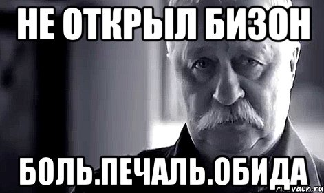 Не открыл бизон Боль.Печаль.Обида, Мем Не огорчай Леонида Аркадьевича