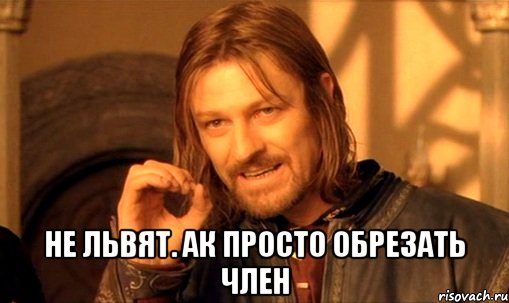  Не львят. Ак просто обрезать член, Мем Нельзя просто так взять и (Боромир мем)