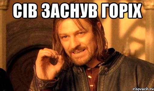 СІВ ЗАСНУВ ГОРІХ , Мем Нельзя просто так взять и (Боромир мем)