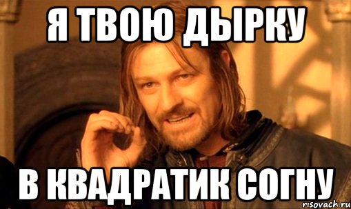 я твою дырку в квадратик согну, Мем Нельзя просто так взять и (Боромир мем)