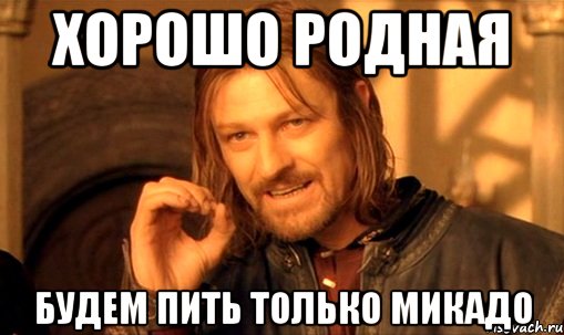 хорошо родная будем пить только микадо, Мем Нельзя просто так взять и (Боромир мем)