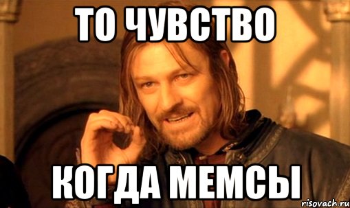 то чувство когда мемсы, Мем Нельзя просто так взять и (Боромир мем)