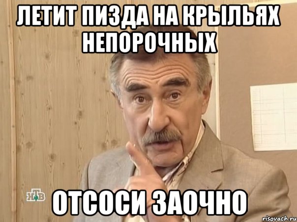 Летит пизда на крыльях непорочных Отсоси заочно, Мем Каневский (Но это уже совсем другая история)