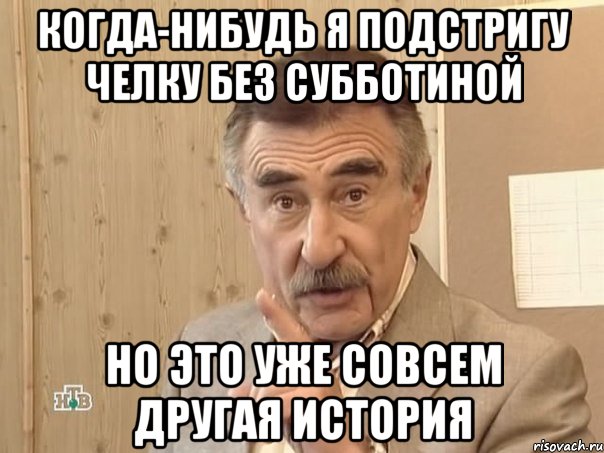 когда-нибудь я подстригу челку без субботиной но это уже совсем другая история, Мем Каневский (Но это уже совсем другая история)