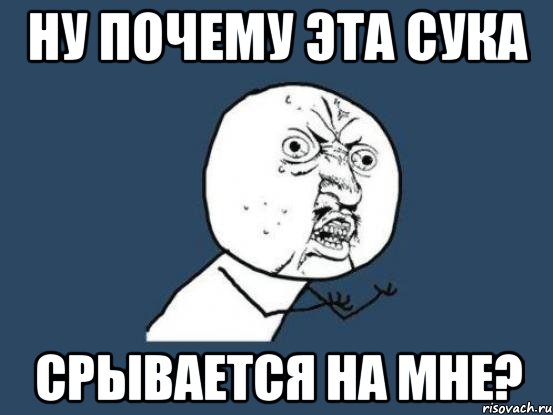 Ну почему эта сука Срывается на мне?, Мем Ну почему