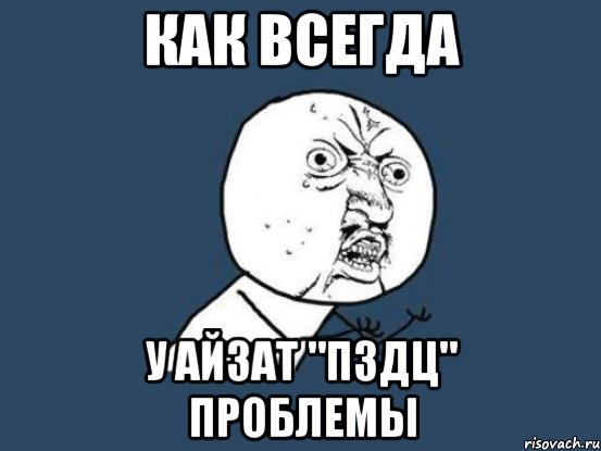 Как всегда у Айзат "пздц" проблемы, Мем Ну почему