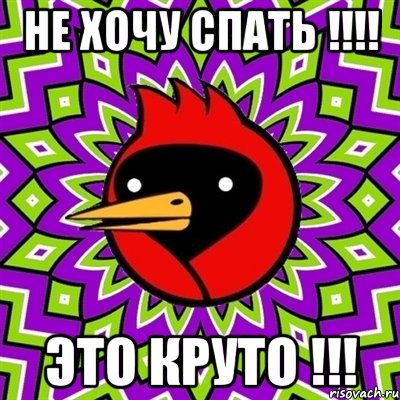 Не хочу спать !!!! Это круто !!!, Мем Омская птица