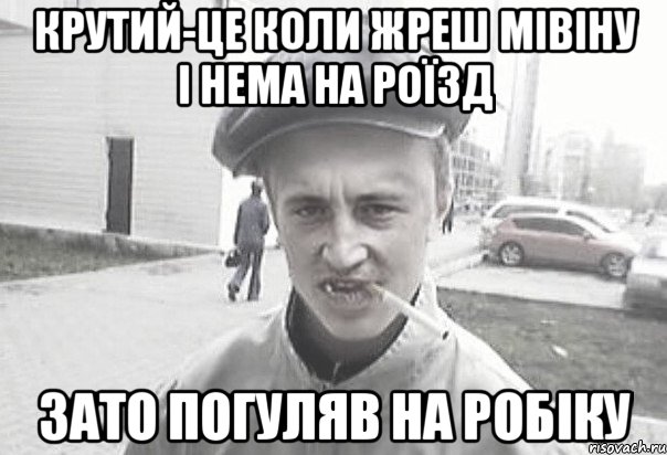 Крутий-це коли жреш мівіну і нема на роїзд Зато погуляв на робіку, Мем Пацанська философия