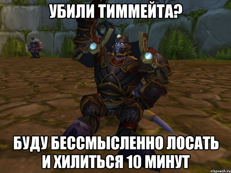 УБИЛИ ТИММЕЙТА? БУДУ БЕССМЫСЛЕННО ЛОСАТЬ И ХИЛИТЬСЯ 10 МИНУТ, Мем паладин