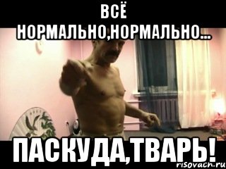 Всё нормально,нормально... ПАСКУДА,ТВАРЬ!