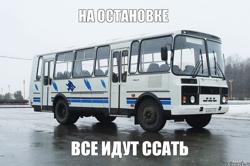 На остановке все идут ссать