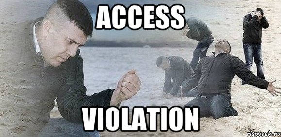 ACCESS VIOLATION, Мем Мужик сыпет песок на пляже