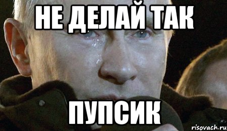 не делай так Пупсик, Мем Плачущий Путин