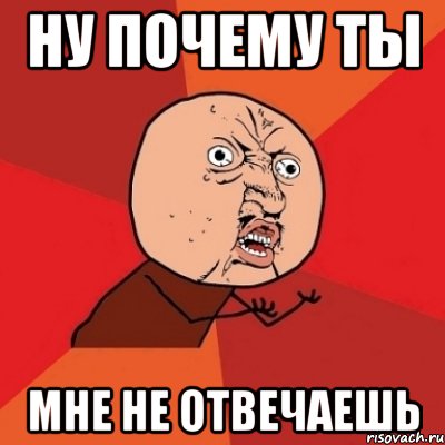 НУ ПОЧЕМУ ТЫ МНЕ НЕ ОТВЕЧАЕШЬ, Мем Почему