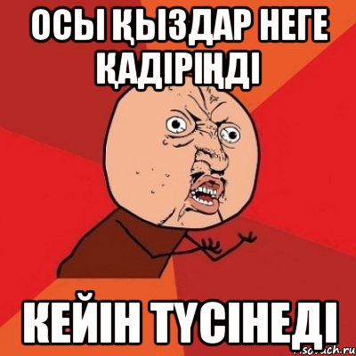 Осы қыздар неге қадіріңді кейін түсінеді, Мем Почему