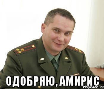  Одобряю, амирис, Мем Военком (полковник)