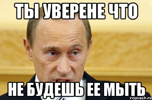 ты уверене что не будешь ее мыть, Мем путин