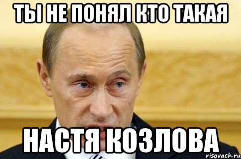 Ты не понял кто такая НАСТЯ КОЗЛОВА, Мем путин