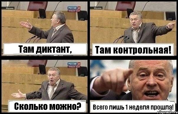 Там диктант, Там контрольная! Сколько можно? Всего лишь 1 неделя прошла!