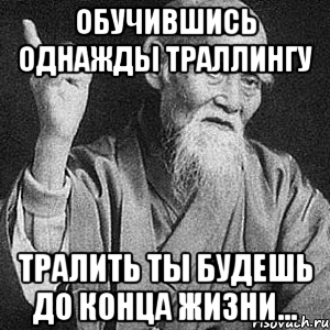 Обучившись однажды траллингу тралить ты будешь до конца жизни..., Мем Монах-мудрец (сэнсей)