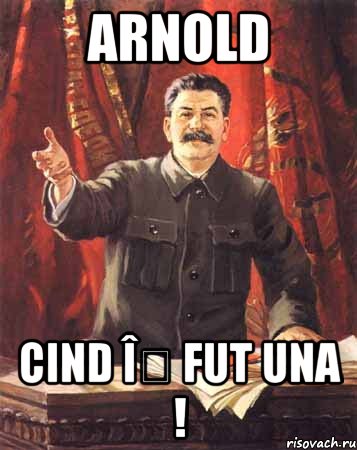 ARNOLD Cind îț fut una !, Мем  сталин цветной