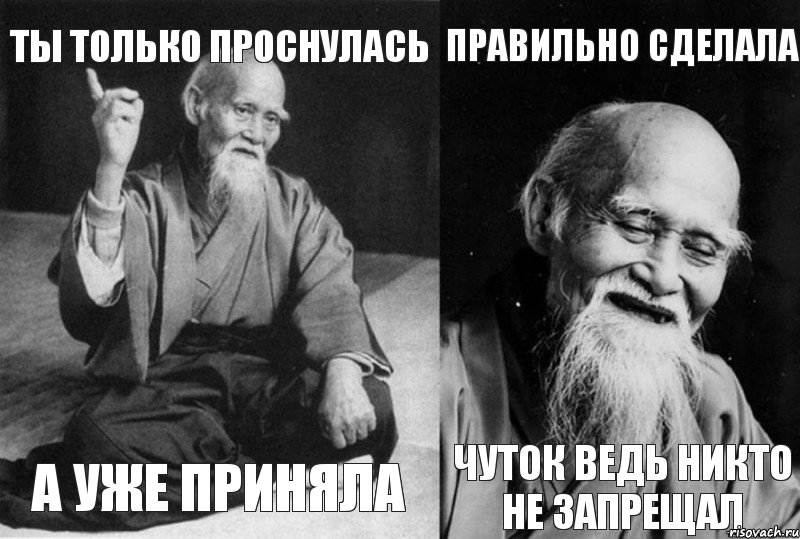 Ты только проснулась а уже приняла правильно сделала чуток ведь никто не запрещал, Комикс Мудрец-монах (4 зоны)