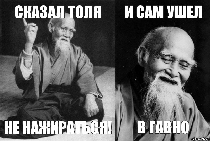 Сказал Толя Не нажираться! и сам ушел в гавно, Комикс Мудрец-монах (4 зоны)