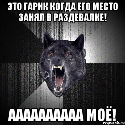 Это Гарик когда его место занял в раздевалке! АААААААААА МОЁ!, Мем Сумасшедший волк