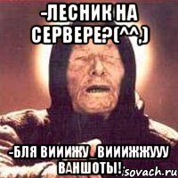 -Лесник на сервере?(^^,) -Бля вииижу_вииижжууу ваншоты!, Мем Ванга (цвет)