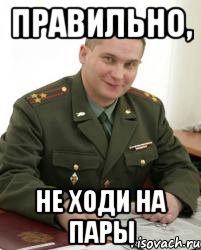 Правильно, не ходи на пары, Мем Военком (полковник)