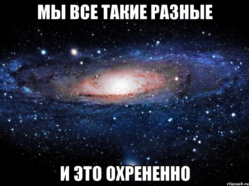 мы все такие разные и это охрененно, Мем Вселенная