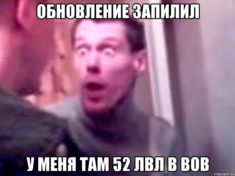 ОБНОВЛЕНИЕ ЗАПИЛИЛ У МЕНЯ ТАМ 52 ЛВЛ В ВОВ, Мем Запили