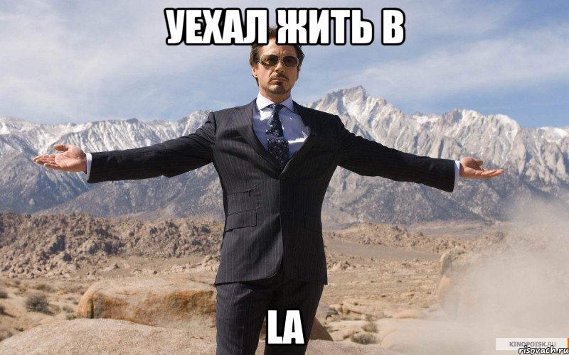 Уехал жить в LA, Мем железный человек