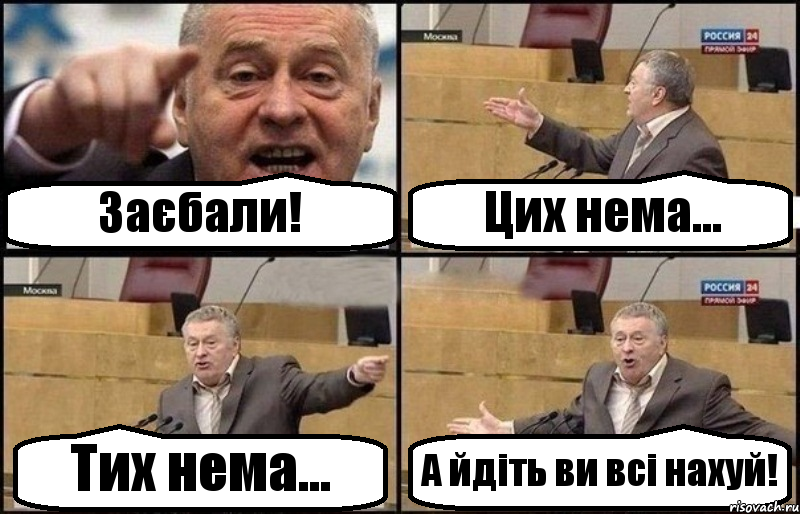 Заєбали! Цих нема... Тих нема... А йдіть ви всі нахуй!, Комикс Жириновский