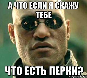 а что если я скажу тебе что есть перки?, Мем  а что если я скажу тебе