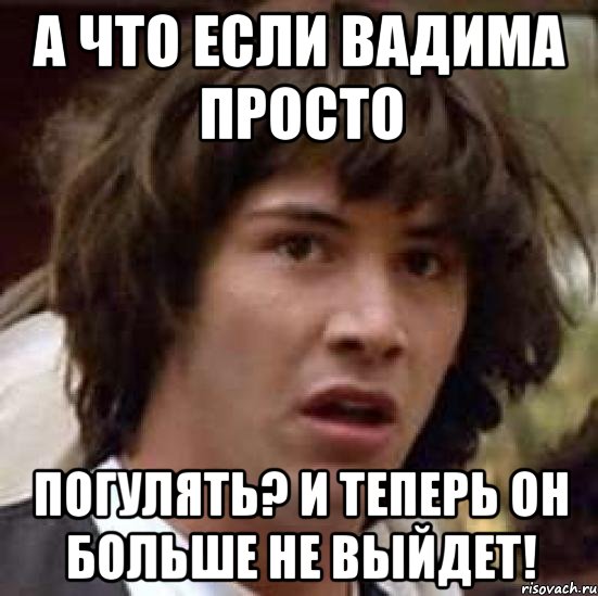 А что если Вадима просто погулять? И теперь он больше не выйдет!, Мем А что если (Киану Ривз)