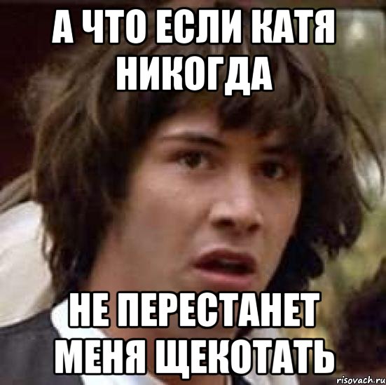 А ЧТО ЕСЛИ КАТЯ НИКОГДА НЕ ПЕРЕСТАНЕТ МЕНЯ ЩЕКОТАТЬ, Мем А что если (Киану Ривз)